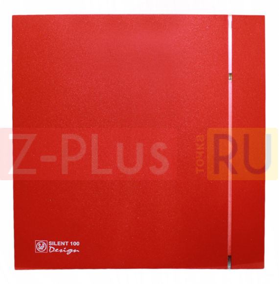 Вытяжной вентилятор Soler & Palau SILENT-100 CRZ DESIGN 8 Вт RED красный с таймером, обратным клапаном