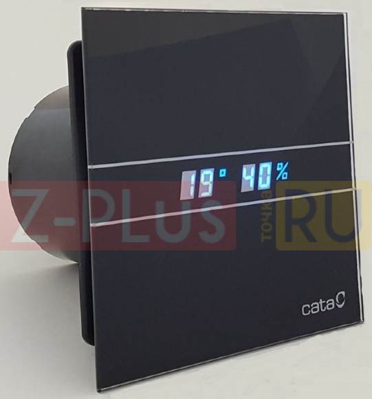 Вентилятор CATA E-100 GTH Hygro BK с таймером, датчиком влажности и температуры (черный)