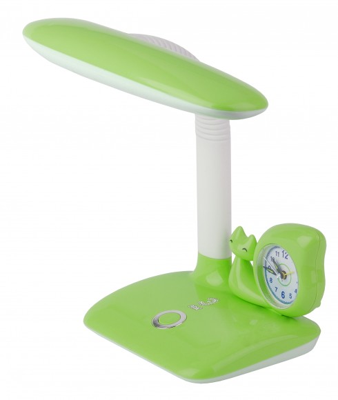 Б0031620 Настольный светильник ЭРА NLED-437-7W-GR светодиодный с часами зеленый