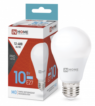 Лампа сд низковольтная LED-MO-PRO 10Вт 12-48В Е27 6500К 900Лм IN HOME 4690612038056