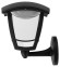 Б0057498 Садово-парковый светильник ЭРА ДБУ 07-8-001 Дели черный 4 гранный настенный IP44 светодиодный 8Вт 6500K