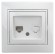 Б0027621 Розетка Intro Plano 1-303-01 информационная RJ45, IP20, СУ, белый