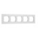 W0053101 Рамка на 5 постов Senso (белый, стекло soft-touch) W0053101