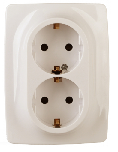 Б0029239 12-2116-02 ЭРА Розетка 2X2P+E Schuko, 16A-250В, IP20, винт, Эра12, слоновая кость (10/100/1600)
