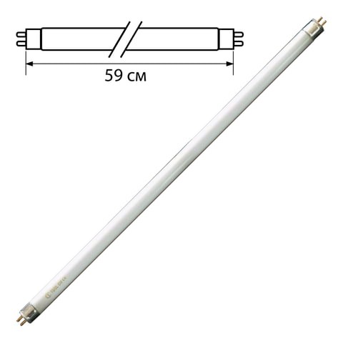 Лампа люминесцентная OSRAM L18/640, 18 Вт, цоколь G13, в виде трубки, длина 59 см, хол. белый свет