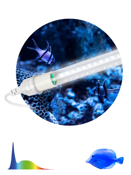 FITO-10W-Ra90-Т8-AQUA Фитолампа для растений светодиодная ЭРА FITO-10W-Ra90-Т8-AQUA для аквариума, 10 Вт, полный спектр