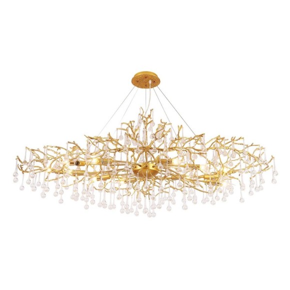 Подвесная люстра Crystal Lux REINA V2 SP16 L1500 GOLD PEARL