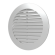 15РКНЗП светло-серая решетка наружная вентиляционная круглая D200 с фланцем D150, ASA