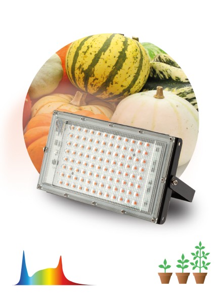 FITO-80W-Ra90-LED-Y Фитопрожектор для растений светодиодный ЭРА FITO-80W-Ra90-LED-Y полного спектра