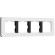 W0043068 Рамка на 4 поста Split (белый/черный, soft-touch) W0043068
