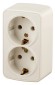 Б0036131 3-204-02 Intro Розетка 2х2P+E Schuko, 16А-250В, IP20, ОУ, Polo, сл.кость (12/240/2880)