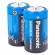 Батарейки КОМПЛЕКТ 2шт., PANASONIC D R20 (373), солевые, в пленке, 1.5 В