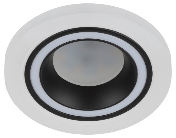 Б0054359 Встраиваемый светильник декоративный ЭРА DK90 WH/BK MR16/GU5.3 белый/черный