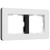 W0023068 Рамка на 2 поста Split (белый/черный, soft-touch) W0023068