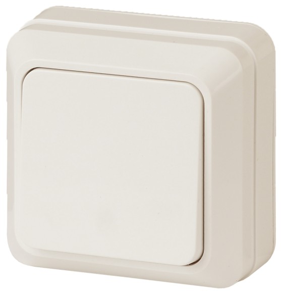Б0027632 2-101-02 Intro Выключатель, 10А-250В, IP20, ОУ, Quadro, сл.кость (10/200/3600)