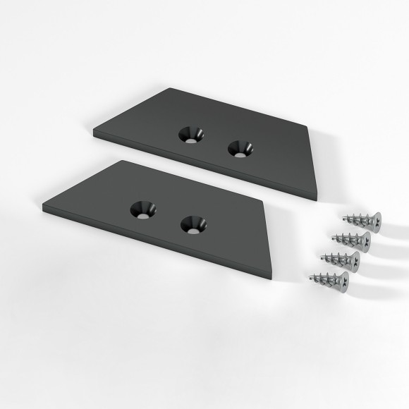 Комплект заглушек для накладного алюминиевого профиля светодиодной ленты (1 пара) ZL-2-ALP022