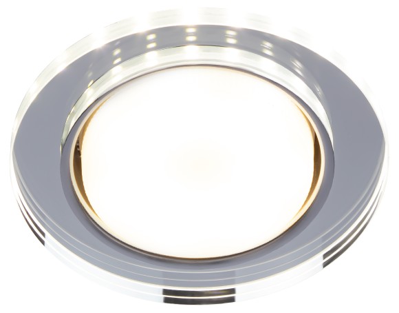 Б0057467 Встраиваемый светильник со светодиодной подсветкой ЭРА DK LD51 MR GX53 зеркальный