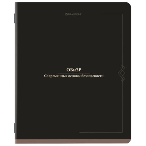 Тетрадь предметная VINTAGE 48 л., SoftTouch, ОБиЗР, клетка, подсказ, BRAUBERG, 405160