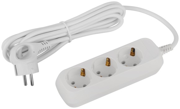 UDL-16-330-E Удлинитель электрический ЭРА UDL-16-330-E Greenline 3 розетки с заземлением 3м ПВС 3x1мм2