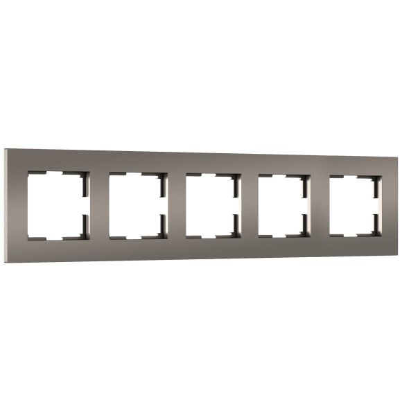 W0052963 Рамка на 5 постов Slab (бронза софт) W0052963