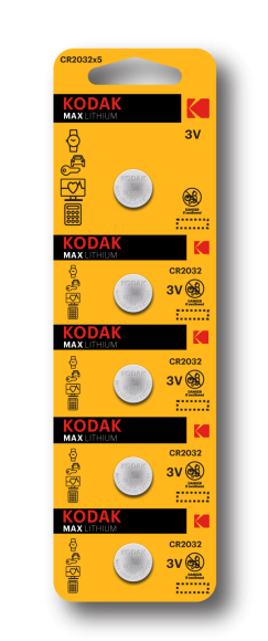 Б0018717 Батарейки Kodak CR2032-5BL MAX Lithium (60/360/69120)