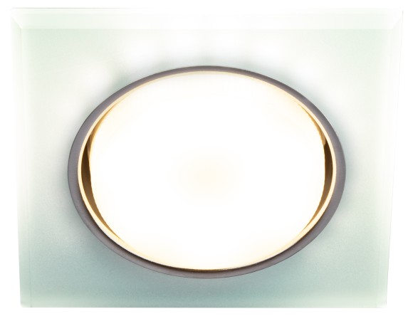 Б0057470 Встраиваемый светильник со светодиодной подсветкой ЭРА DK LD50 FR GX53 белый матовый