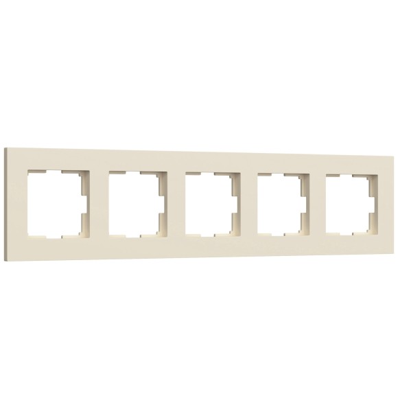W0052962 Рамка на 5 постов Slab (айвори софт) W0052962