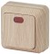 Б0027636 2-102-11 Intro Выключатель с подсветкой, 10А-250В, IP20, ОУ, Quadro, сосна (10/200/3600)