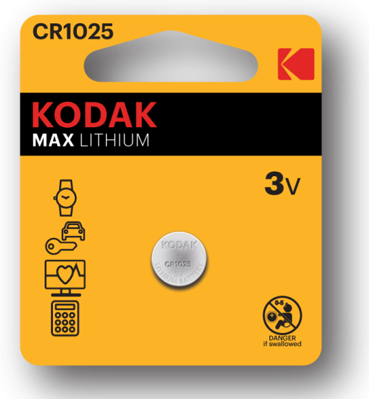 Б0029108 Батарейки Kodak CR1025-1BL MAX Lithium (60/240/50400)