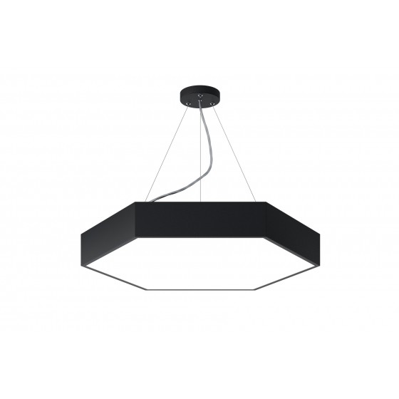 Б0058875 Светильник LED ЭРА Geometria SPO-121-B-40K-038 Hexagon 38Вт 4000K 4000Лм IP40 600*80 черный подвесной драйвер внутри