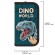 Пенал ПИФАГОР, 2 отделения, ламинированный картон, 19х11 см, "Dino world", 272249