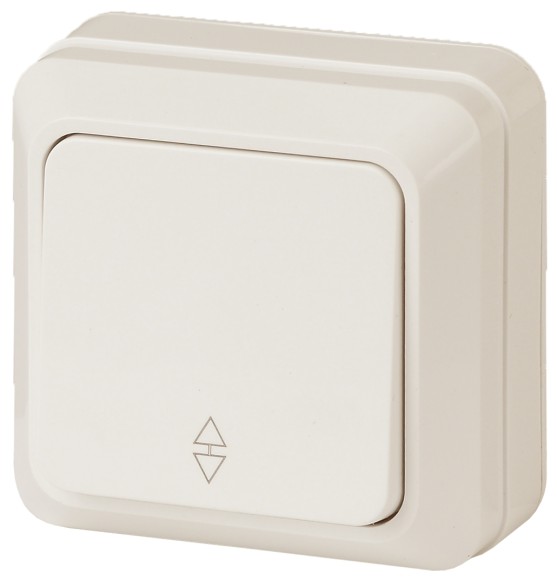Б0027638 2-103-02 Intro Переключатель, 10А-250В, IP20, ОУ, Quadro, сл.кость (10/200/3600)