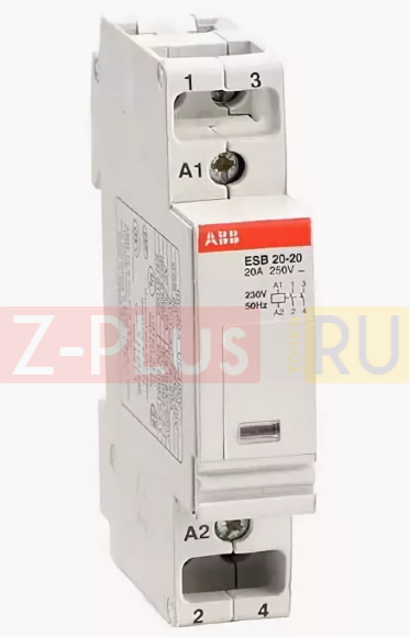 Модульный контактор ABB ESB-20-02 (20А AC1) катушка 220 В АС