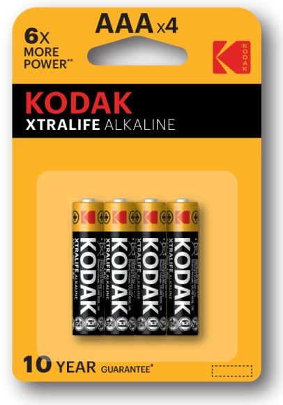 Б0014329 Батарейки Kodak LR03-4BL XTRALIFE Alkaline [K3A-4] (40/200/32000)