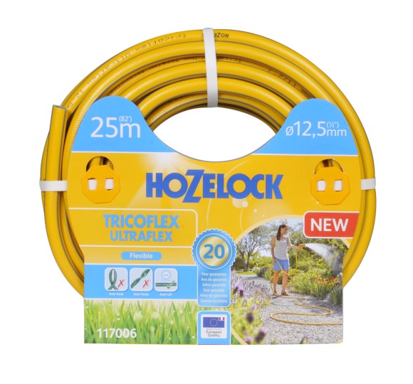 117006 Шланг для полива HoZelock 117006 ПВХ армированный TRICOFLEX ULTRAFLEX 12,5 мм 25 м