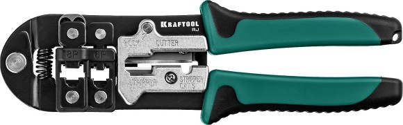 KRAFTOOL RJ, (RJ45, RJ11,RJ12), универсальный кримпер (22699)