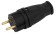 Б0055414 Вилка ЭРА VX10-B-IP44 каучуковая c заземлением 16А IP44 прямая черная