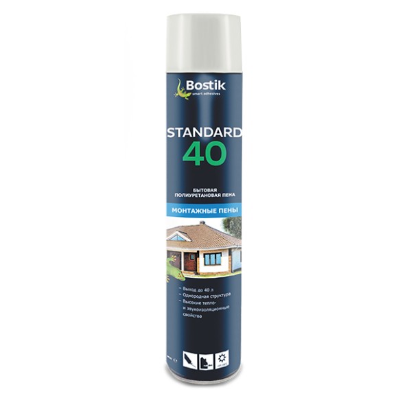 10216 Пена монтажная Bostik 10216 Standard 40 бытовая полиуретановая 500 мл.