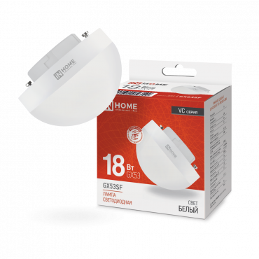 4690612056142 Лампа сд LED-GX53SF-VC 18Вт 230В 4000K 1800Лм IN HOME