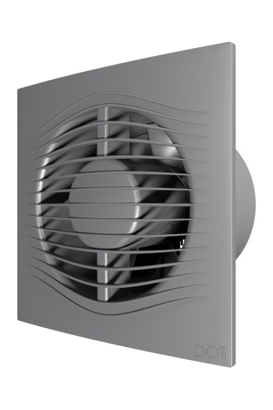 SLIM 5C Gray metal Вентилятор накладной SLIM D125 обратный клапан Gray metal DICITI