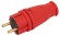 Б0055415 Вилка ЭРА VX10-R-IP44 каучуковая c заземлением 16А IP44 прямая красная