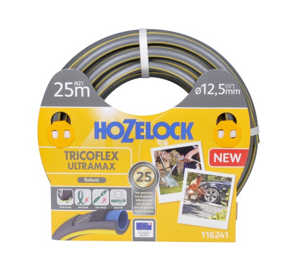 116241 Шланг для полива HoZelock 116241 ПВХ армированный TRICOFLEX ULTRAMAX 12,5 мм 25 м