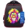 Ранец BRAUBERG FIT, 2 отделения, "Colorful lion", 38х27х14 см, 270618