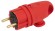 Б0055417 Вилка ЭРА VX11-R-IP44 каучуковая c заземлением 16А IP44 с кольцом угловая красная