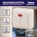 Б0027644 2-105-02 Intro Выключатель двойной с подсветкой, 10А-250В, IP20, ОУ, Quadro, сл.кость (10/200/3600)