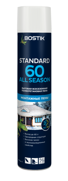 20020017 Пена монтажная Bostik 20020017 Standard 60 бытовая полиуретановая 750 мл.