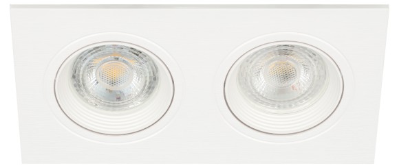 Б0054375 Встраиваемый светильник декоративный ЭРА KL92-2 WH MR16/GU5.3 белый, пластиковый