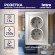 Б0053917 Розетка Intro Plano 1-205-03 с заземлением двойная 2X2P+E Schuko, 16А-250В, IP20, СУ, алюминий