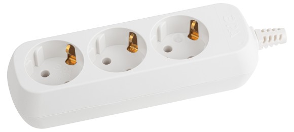 Б0028338 Колодка ЭРА KX-3e 3 розетки с зазeмлением