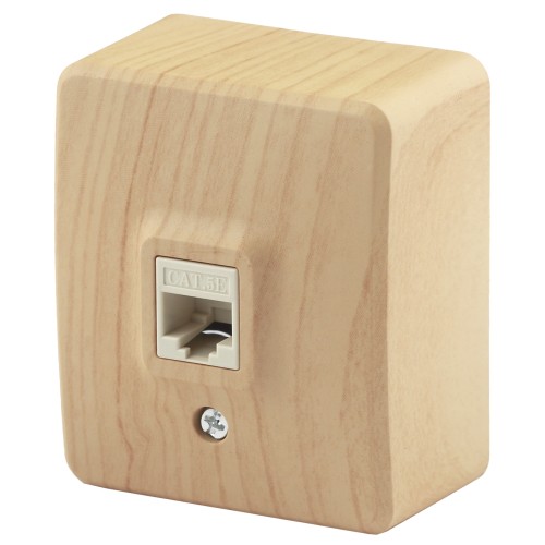 Б0020732 11-3203-11 ЭРА Розетка информационная RJ45, ОУ, IP20, Эра Эксперт, сосна (16/160/3200)